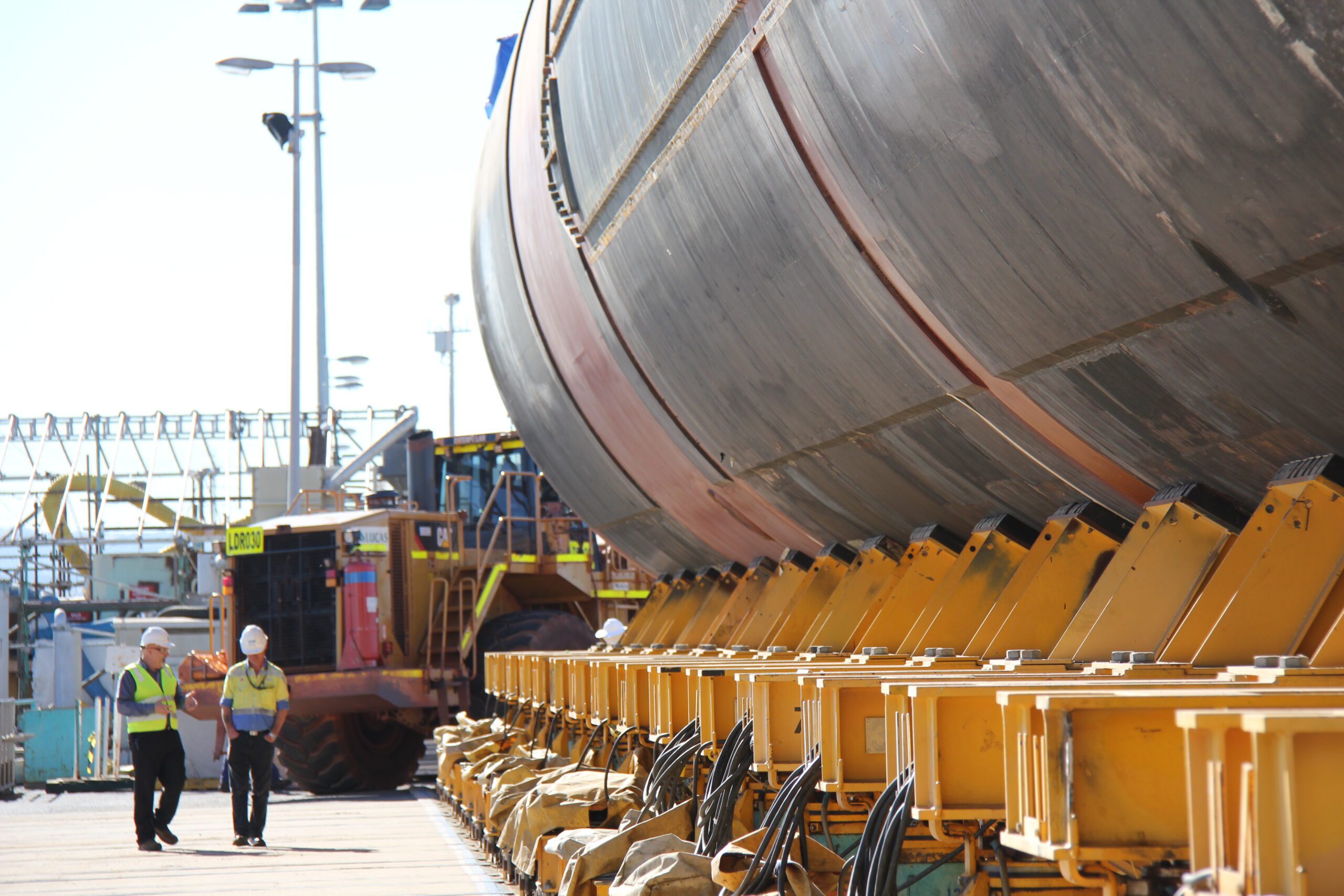 Submarine on dock